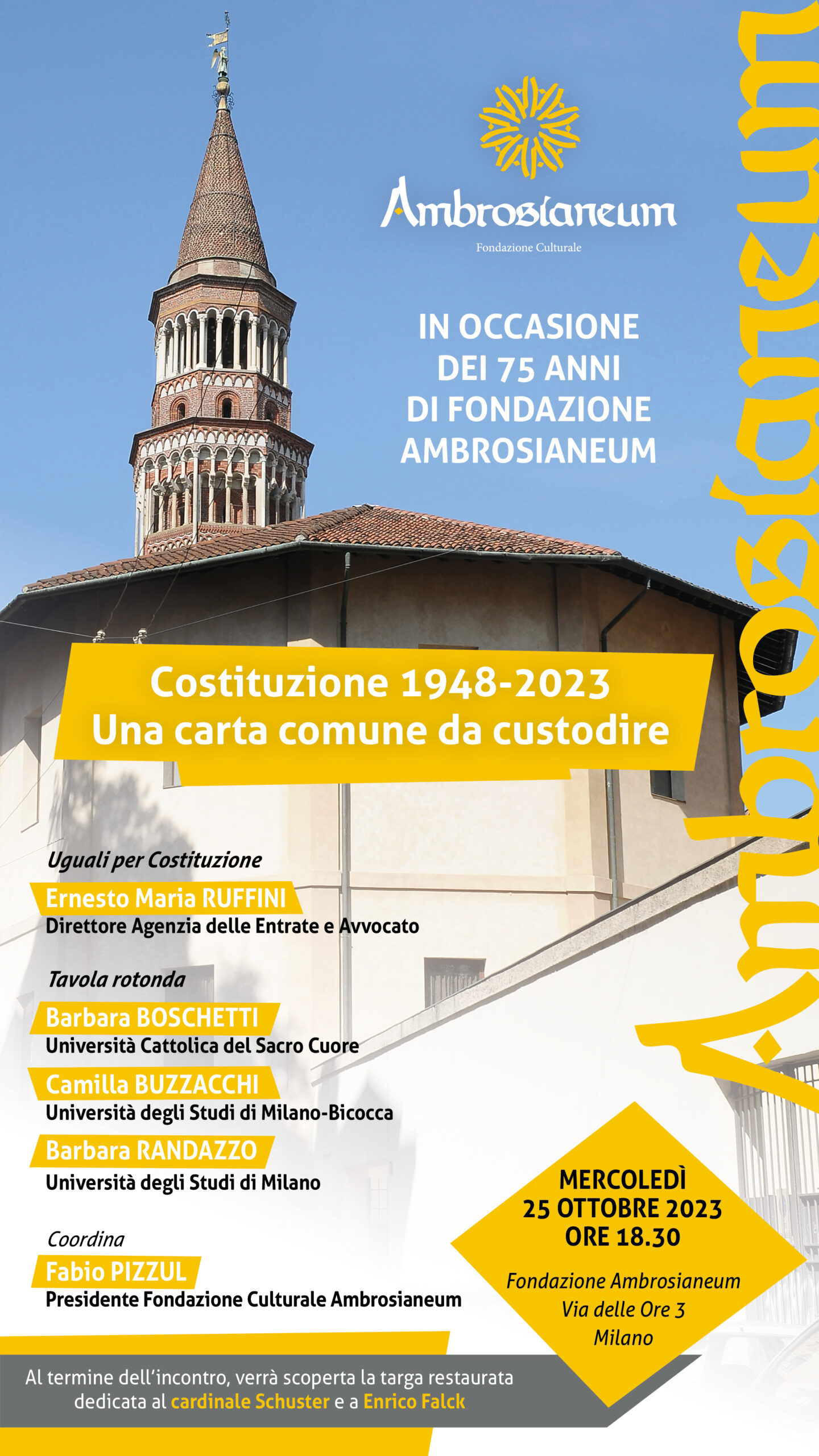 Ambrosianeum, 75 anni di cultura per Milano