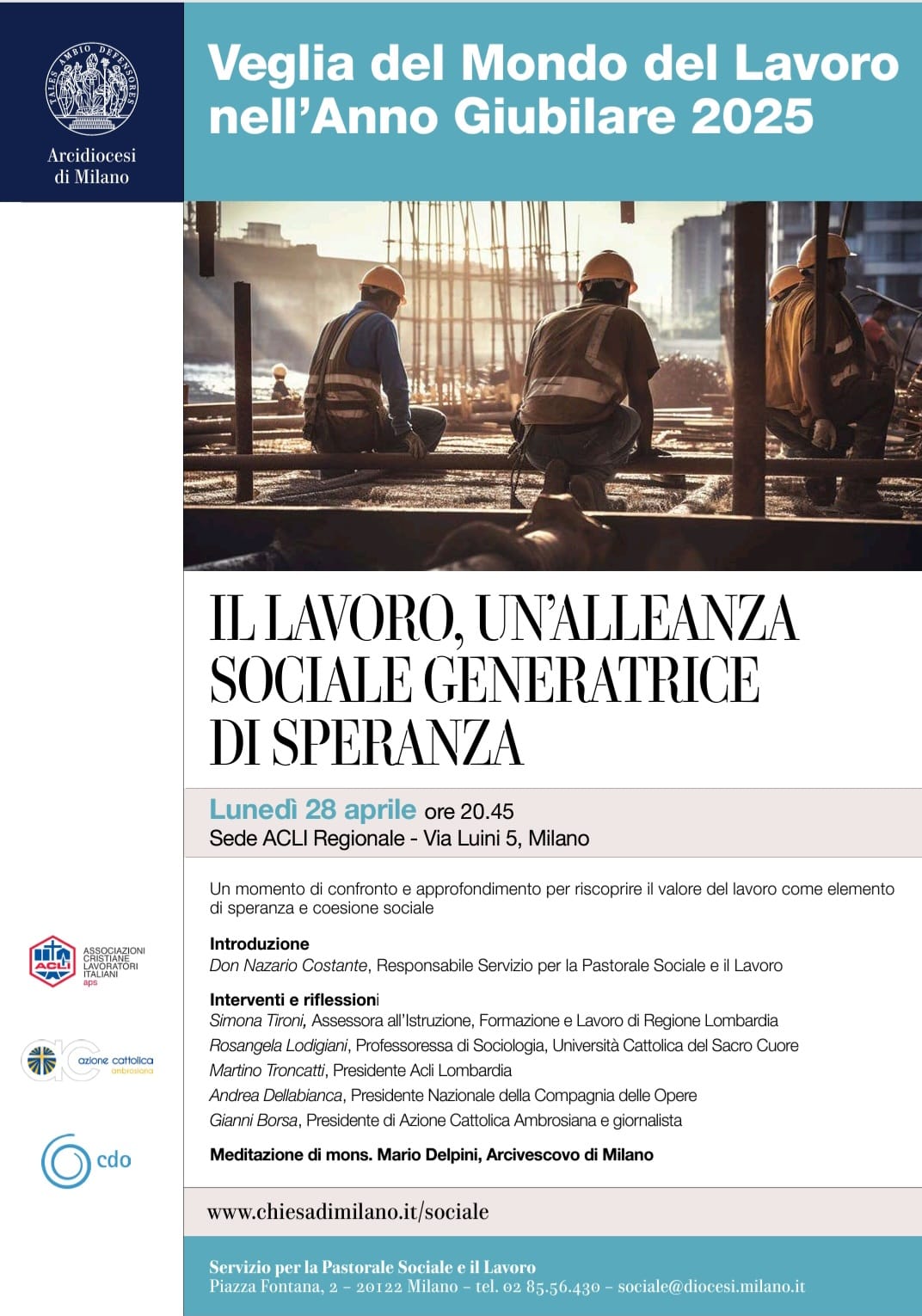 Veglia del Lavoro – In occasione del Primo Maggio