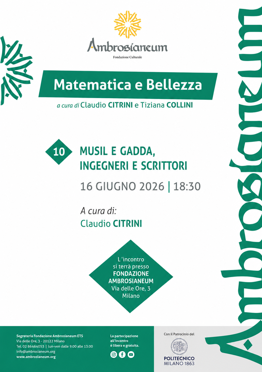Musil e Gadda, ingegneri e scrittori